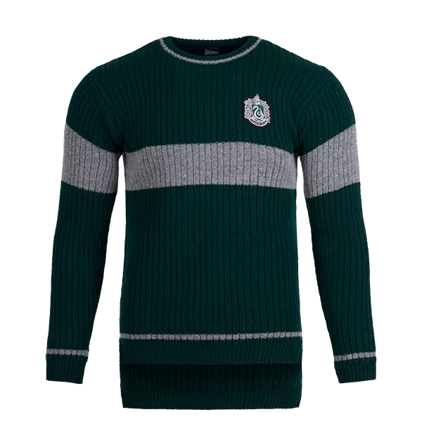 Warner Bros Slytherin Quidditch Knitted Adult Jumper 3 Warner Bros Slytherin Quidditch Knitted Adult Jumper