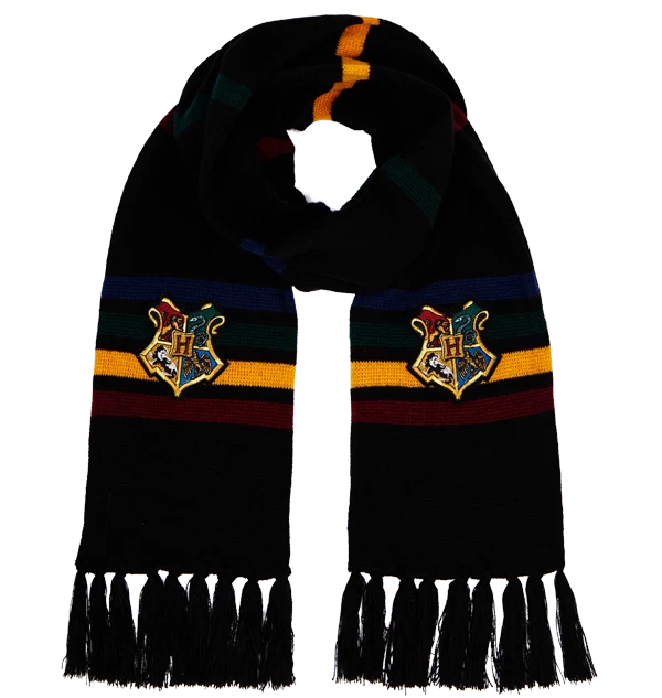 Warner Bros Hogwarts School Crest Knitted Scarf 3 Warner Bros Hogwarts School Crest Knitted Scarf