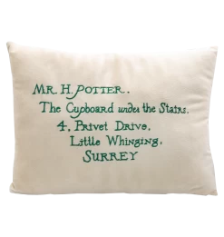 Warner Bros Hogwarts Express Acceptance Letter Cushion