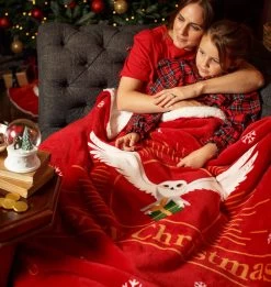 Warner Bros Hedwig Christmas Blanket -Harry Potter XMAS23 Lifestyle Blanket2