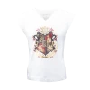 Warner Bros Hogwarts Crest Ladies V-Neck T-Shirt 2 Warner Bros Hogwarts Crest Ladies V-Neck T-Shirt -Harry Potter product BFLadiesCapSleeve